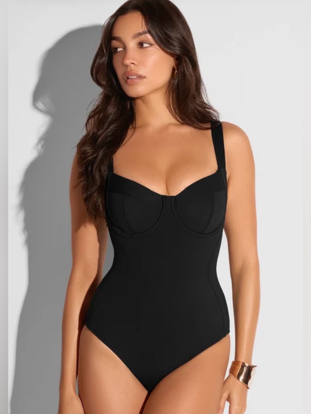 TA3 Lifty Contour Black Shapewear Swimsuit Size XL D/DD Cup